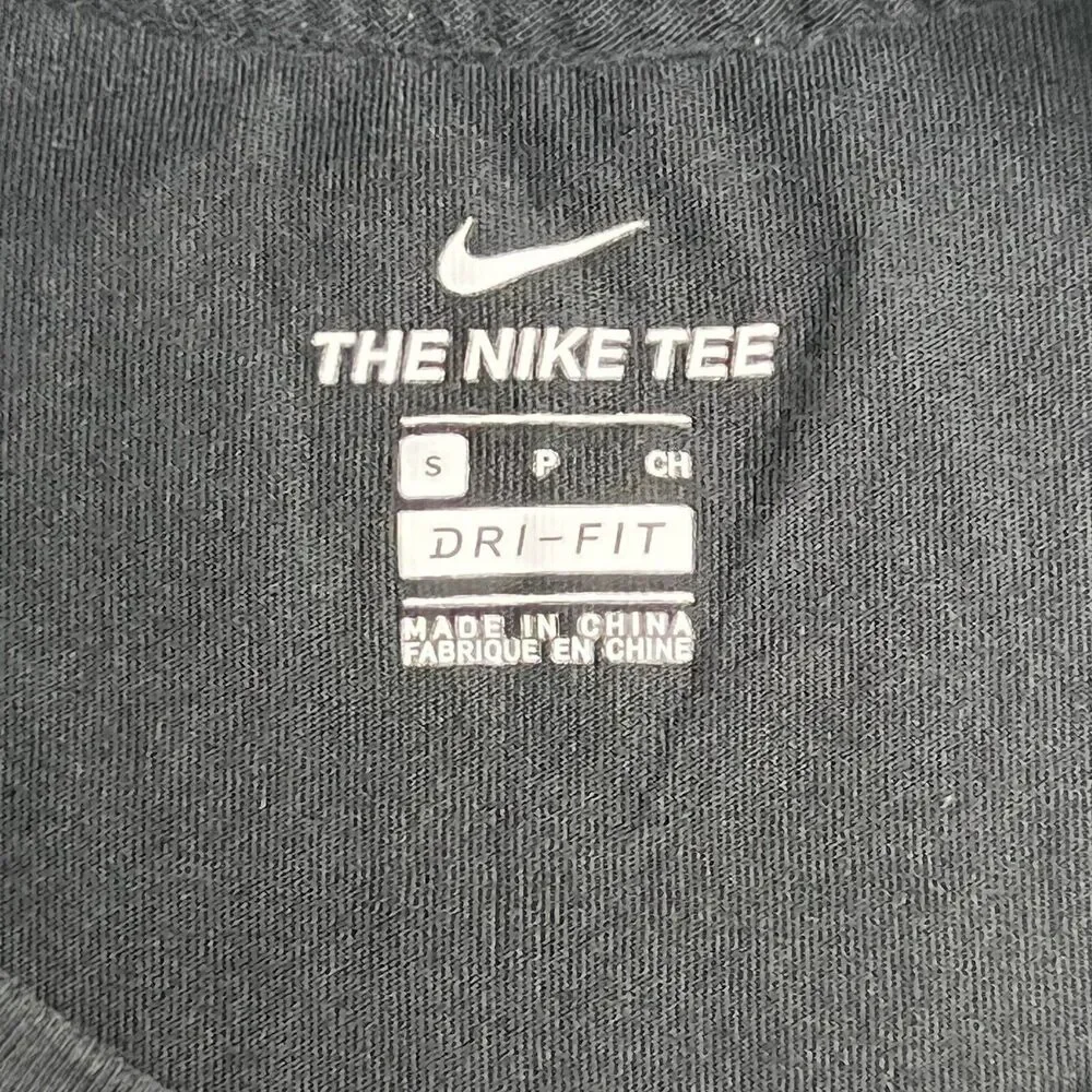 Nike Iowa Hawkeyes Shirt Mens Small Black Yellow Short Sleeve Dri Fit NCAA Logo
